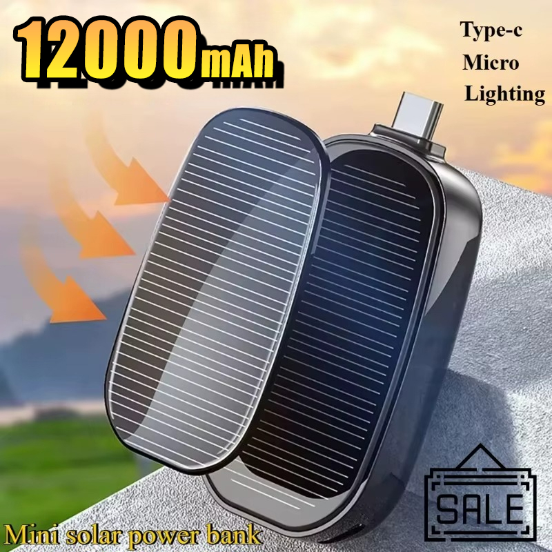 Solar Emergency Charger - Power Bank Mini Portabel Tenaga Surya