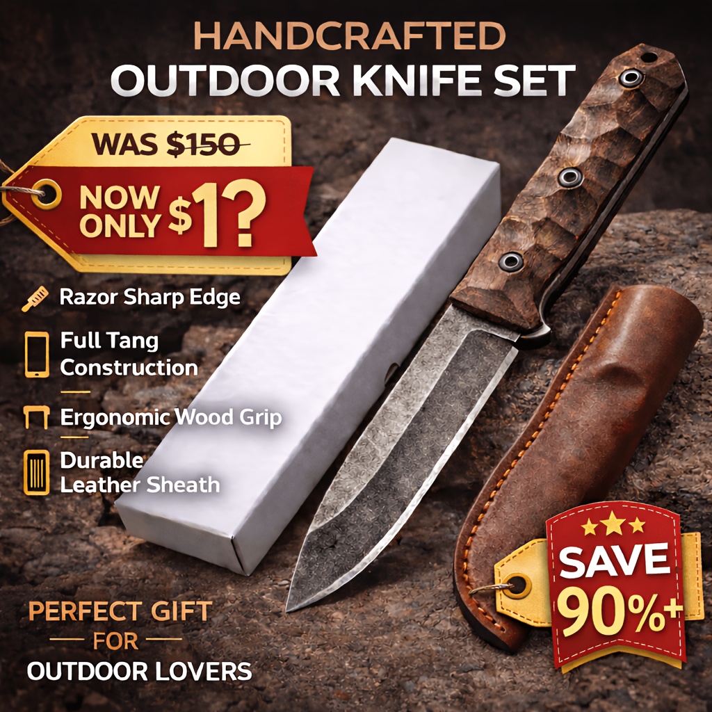 Bushcraft Knife Fixed - Pisau Utilitas Luar Ruangan Presisi Tinggi