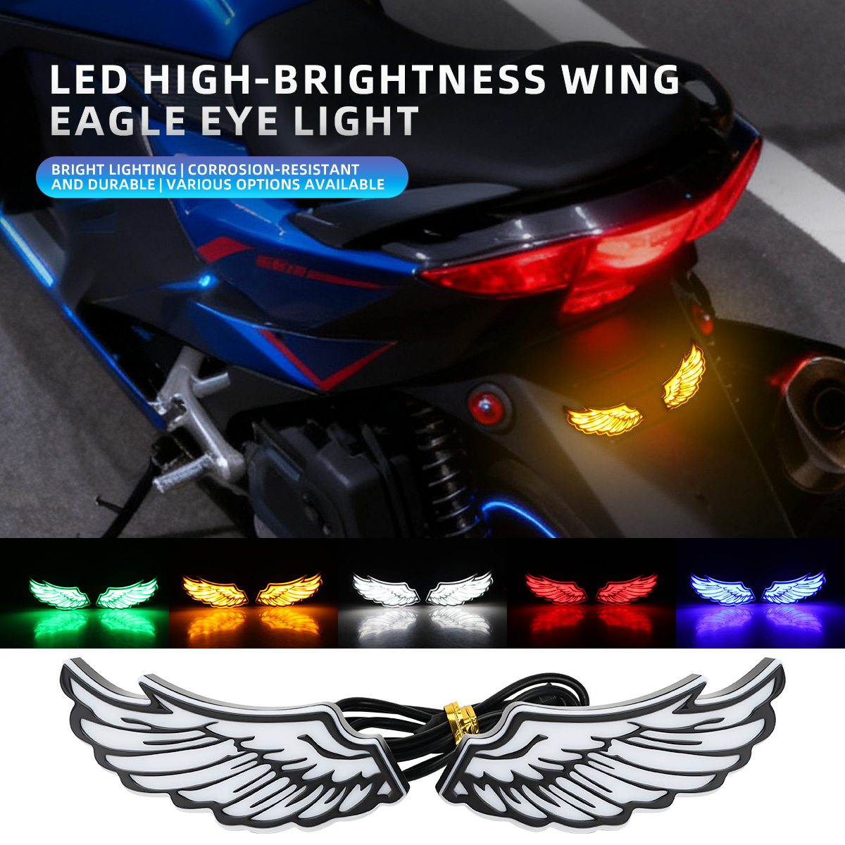 Sos Light Strobe - 1 Pasang Lampu Belakang LED Sayap