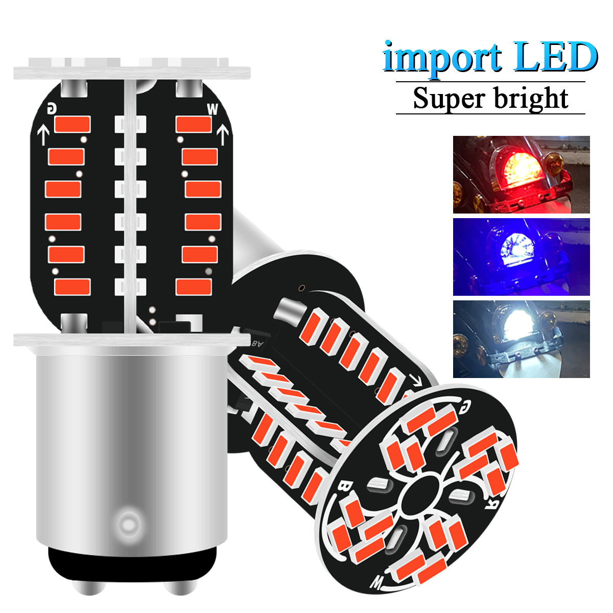 Sos Light Strobe - 1pcs 1157 BA15D P21/5W Lampu Belakang