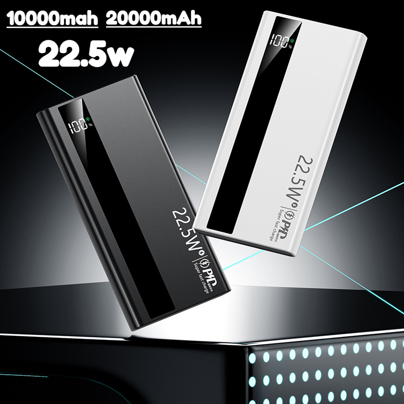 Solar Emergency Charger - Bank Daya 20000MAh Pengisian Cepat 22.5W