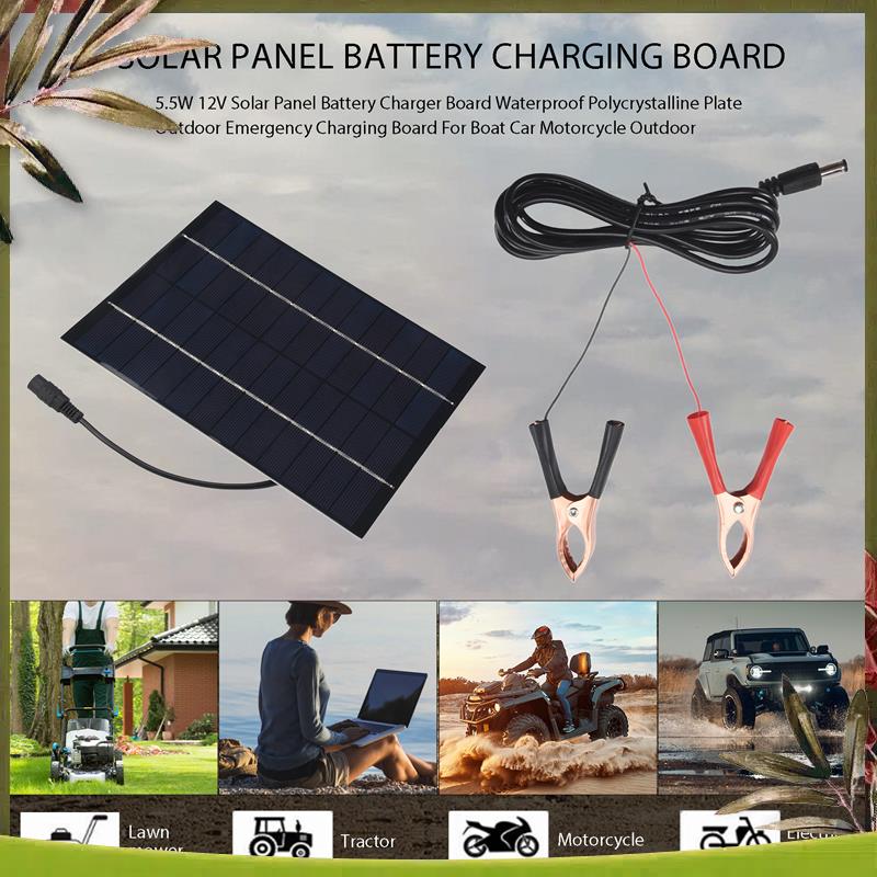 AB98-5.5W 12V Papan Pengisi Da - Solar Emergency Charger ulasan dan harga