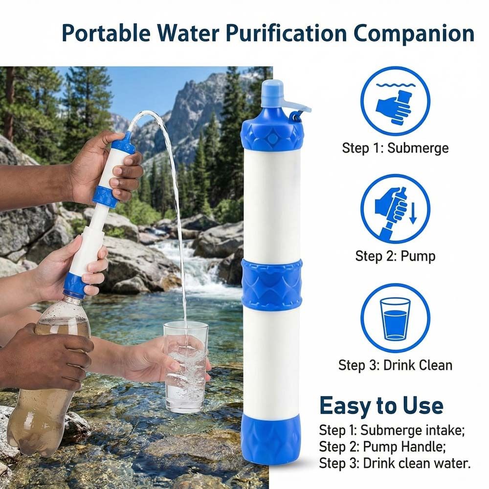Sedotan Filter Air Mini Mini,  - Water Purification Straw ulasan dan harga