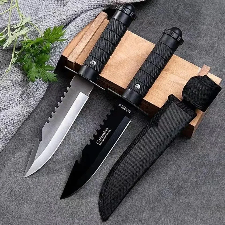 7CR17MOV Pisau Lurus Luar Ruan - Bushcraft Knife Fixed ulasan dan harga