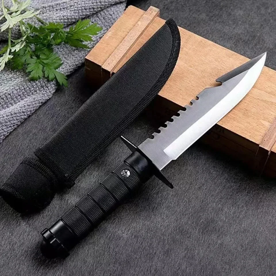 7CR17MOV Pisau Lurus Luar Ruan - Bushcraft Knife Fixed ulasan dan harga