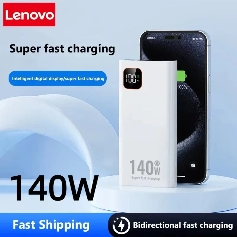 Lenovo 140W 500000mAh Power Ba - Solar Emergency Charger ulasan dan harga