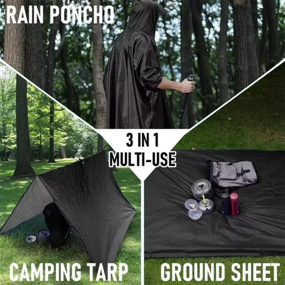 Jas Hujan Militer Multifungsi  - Emergency Poncho Rain ulasan dan harga