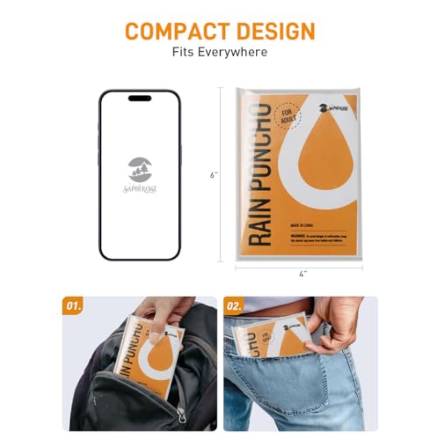 Jas Hujan Sekali Pakai untuk D - Emergency Poncho Rain ulasan dan harga