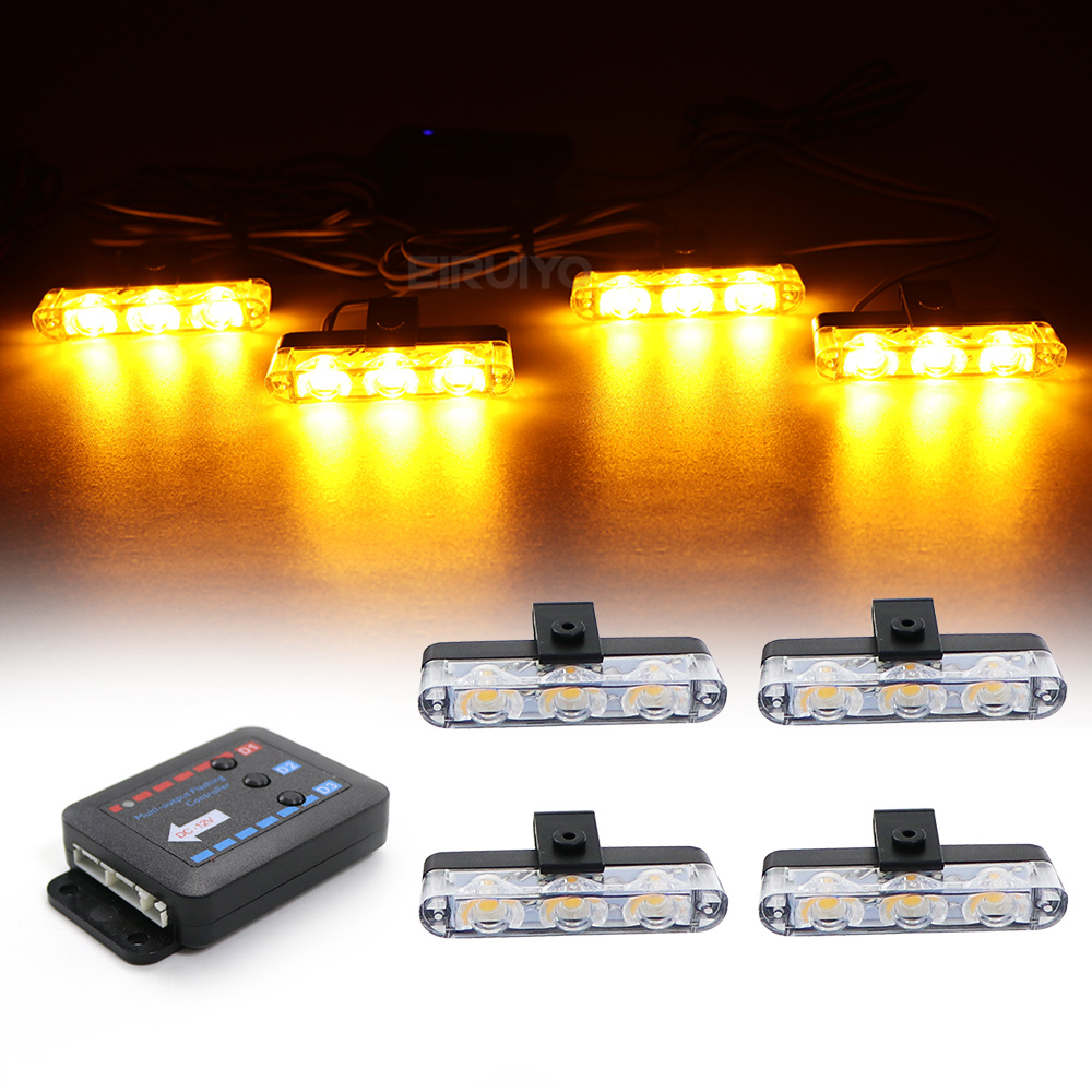 4x 3 LED Grill Lampu Strobo Mo - Sos Light Strobe ulasan dan harga