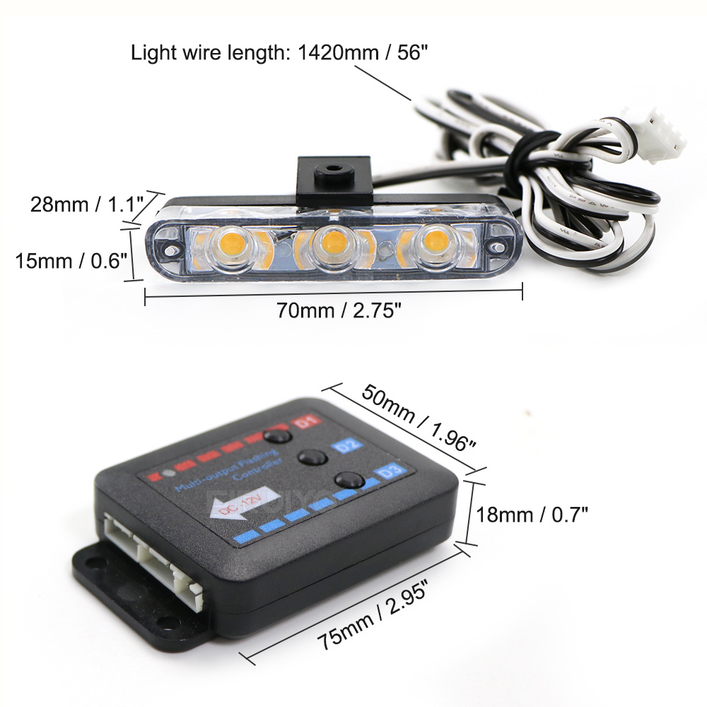 4x 3 LED Grill Lampu Strobo Mo - Sos Light Strobe ulasan dan harga